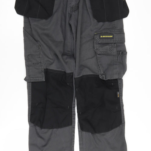 Dunlop Men's Grey Cargo Trousers XS Workwear Style