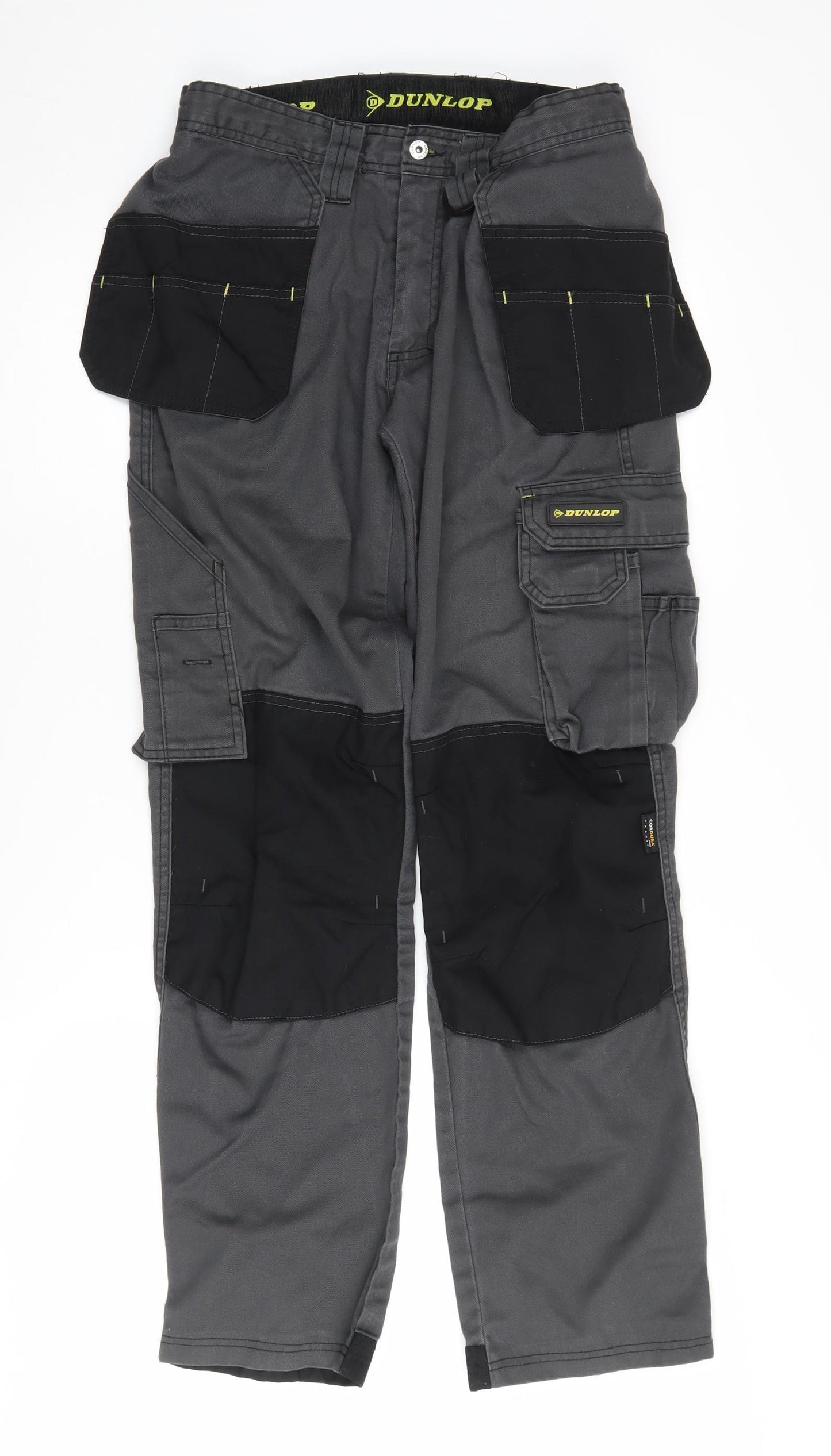 Dunlop Men's Grey Cargo Trousers XS Workwear Style