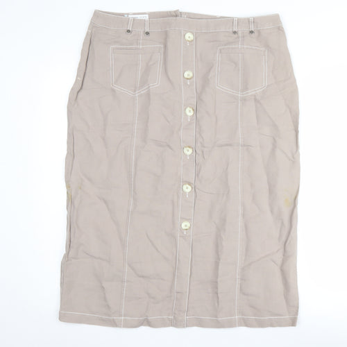 Frank Eden Women's Beige Pencil Skirt Size 18