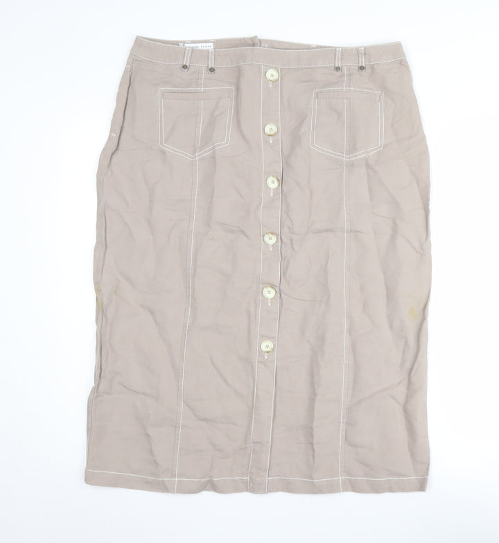 Frank Eden Women's Beige Pencil Skirt Size 18