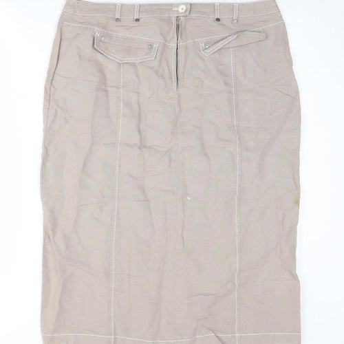 Frank Eden Women's Beige Pencil Skirt Size 18