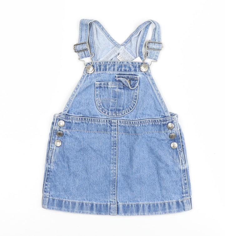 Arizona Girls Blue Denim Pinafore Dress, Size 2 Years