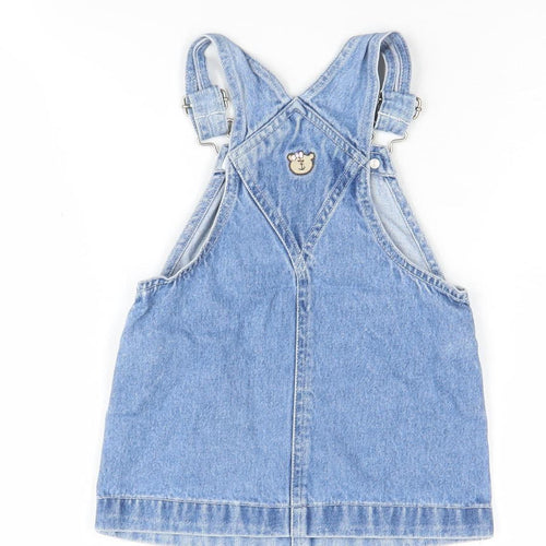 Arizona Girls Blue Denim Pinafore Dress, Size 2 Years