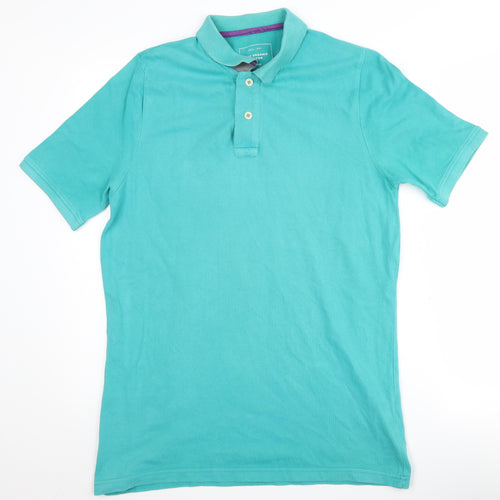 John Lewis Men's Green Polo Shirt Medium Cotton Casual