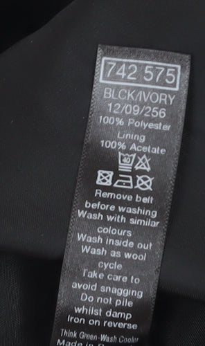 M&Co Women's Black A-Line Dress, Size 20, Floral Pattern