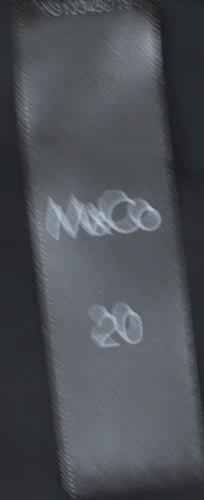 M&Co Women's Black A-Line Dress, Size 20, Floral Pattern