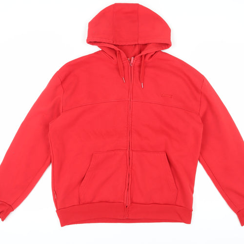 Slazenger Men's Red L Full Zip Hoodie with Pockets