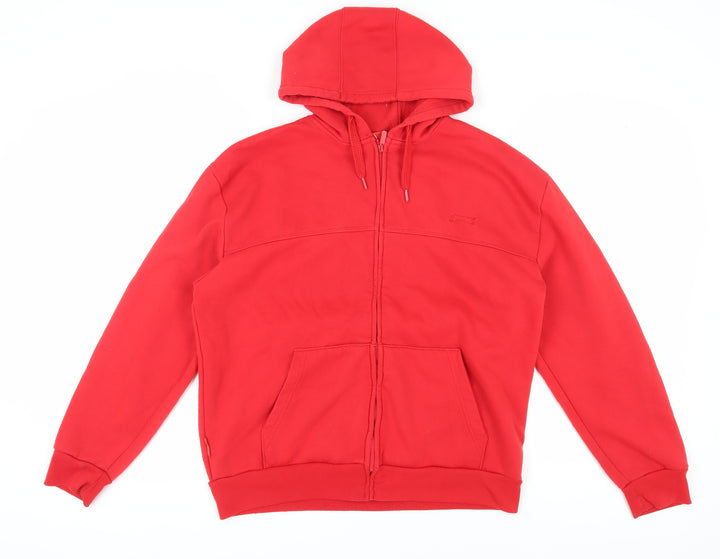 Slazenger Men's Red L Full Zip Hoodie with Pockets