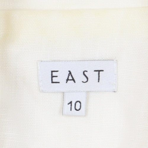 East Women's Ivory Linen Blazer Size 10