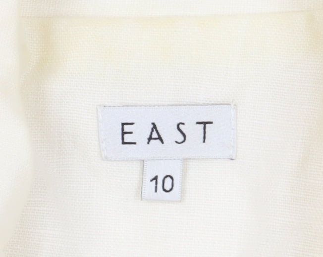 East Women's Ivory Linen Blazer Size 10