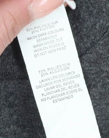 Harry Potter Unisex Grey Hogwarts T-Shirt, Size 12