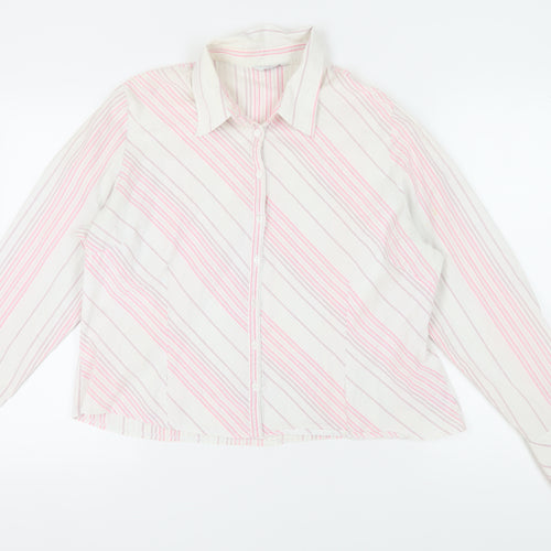New Look Women's Multicoloured Stripe Button-Up Shirt Size 24
