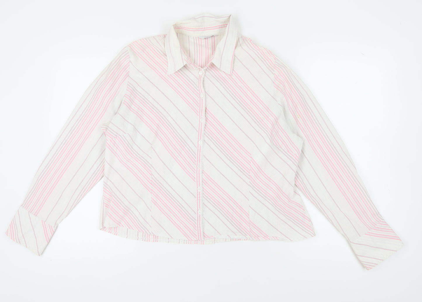 New Look Women's Multicoloured Stripe Button-Up Shirt Size 24