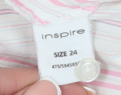 New Look Women's Multicoloured Stripe Button-Up Shirt Size 24