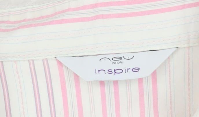 New Look Women's Multicoloured Stripe Button-Up Shirt Size 24