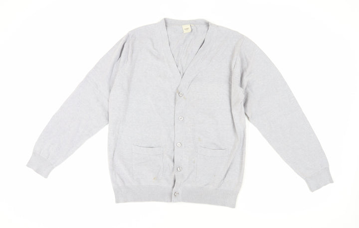 Cotton Traders Men's Grey Cardigan, Size L, V-Neck