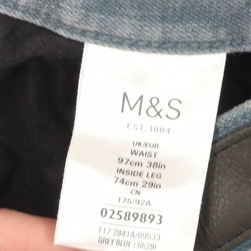 Marks and Spencer Slim Blue Denim Jeans - Men's Size 38