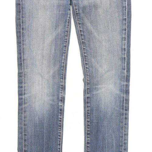 7 For All Mankind Women's Blue Straight Jeans Size 6