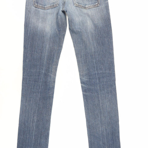 7 For All Mankind Women's Blue Straight Jeans Size 6