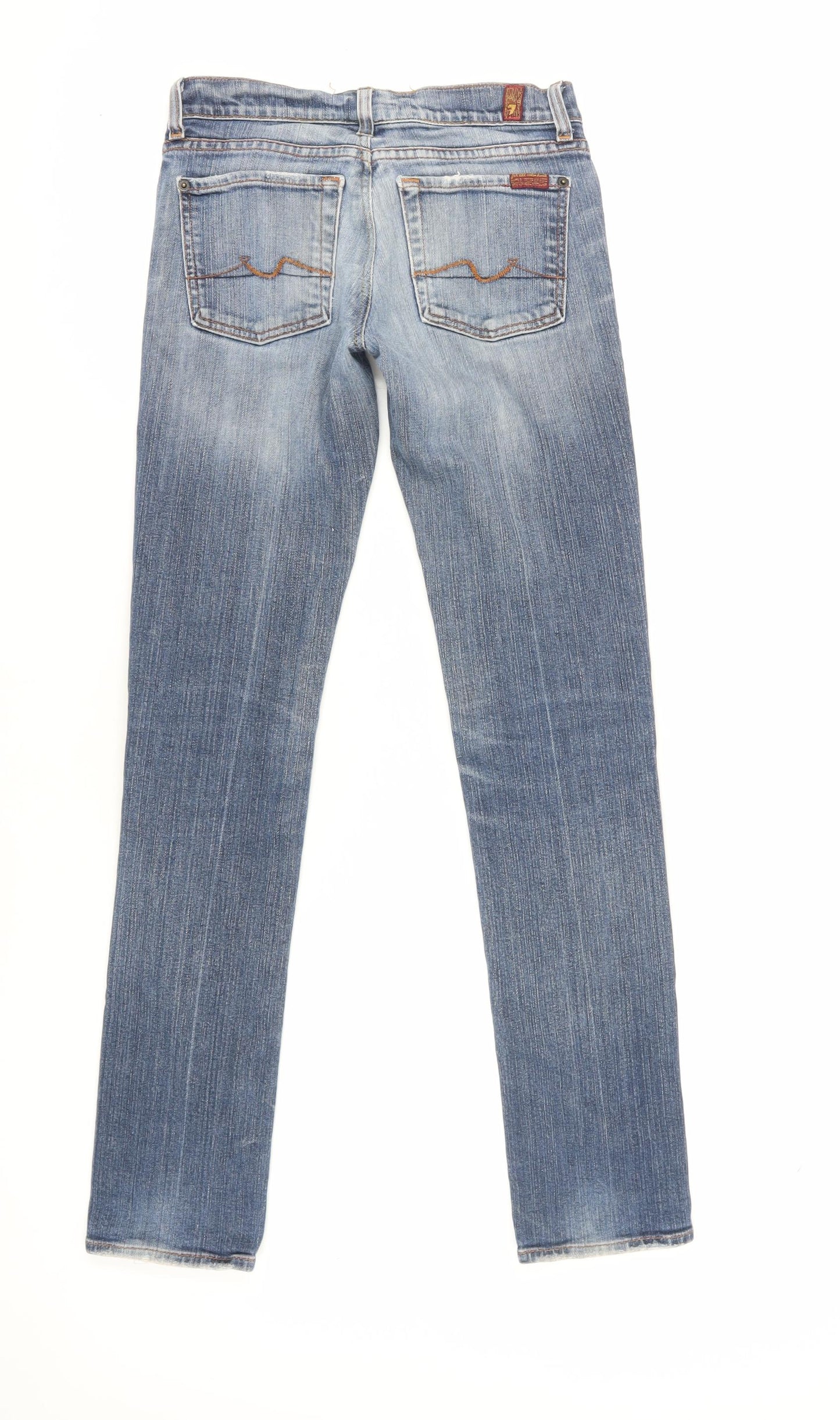 7 For All Mankind Women's Blue Straight Jeans Size 6