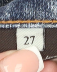 7 For All Mankind Women's Blue Straight Jeans Size 6
