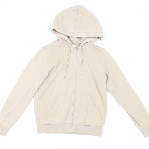 H&M Women's Beige XS Full Zip Hoodie with Hood