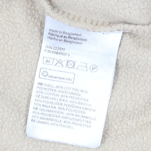H&M Women's Beige XS Full Zip Hoodie with Hood