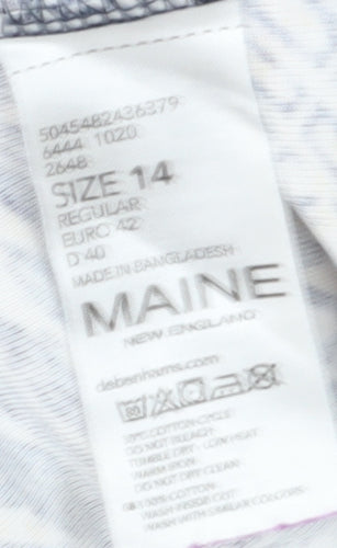 Maine New England Women's Grey T-Shirt, Size 14, Casual, Cotton