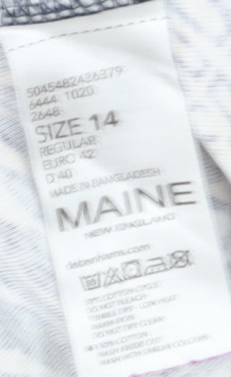 Maine New England Women's Grey T-Shirt, Size 14, Casual, Cotton