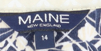 Maine New England Women's Grey T-Shirt, Size 14, Casual, Cotton