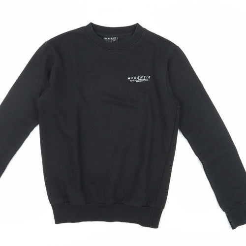 McKenzie Men's Black Crew Neck Sweatshirt Size S