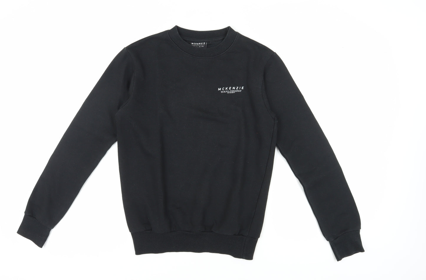 McKenzie Men's Black Crew Neck Sweatshirt Size S