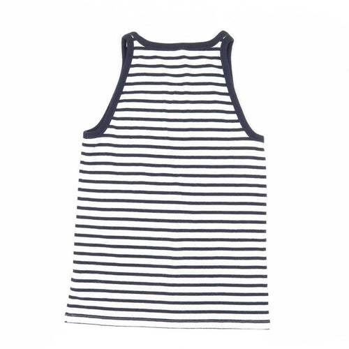 GAP Women's Navy Striped Tank Top, Size L Petite