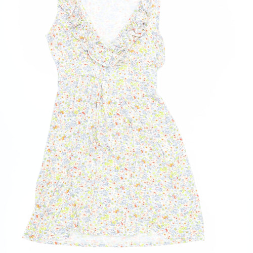 Warehouse Women's Multicoloured Floral Wrap Dress Size 12