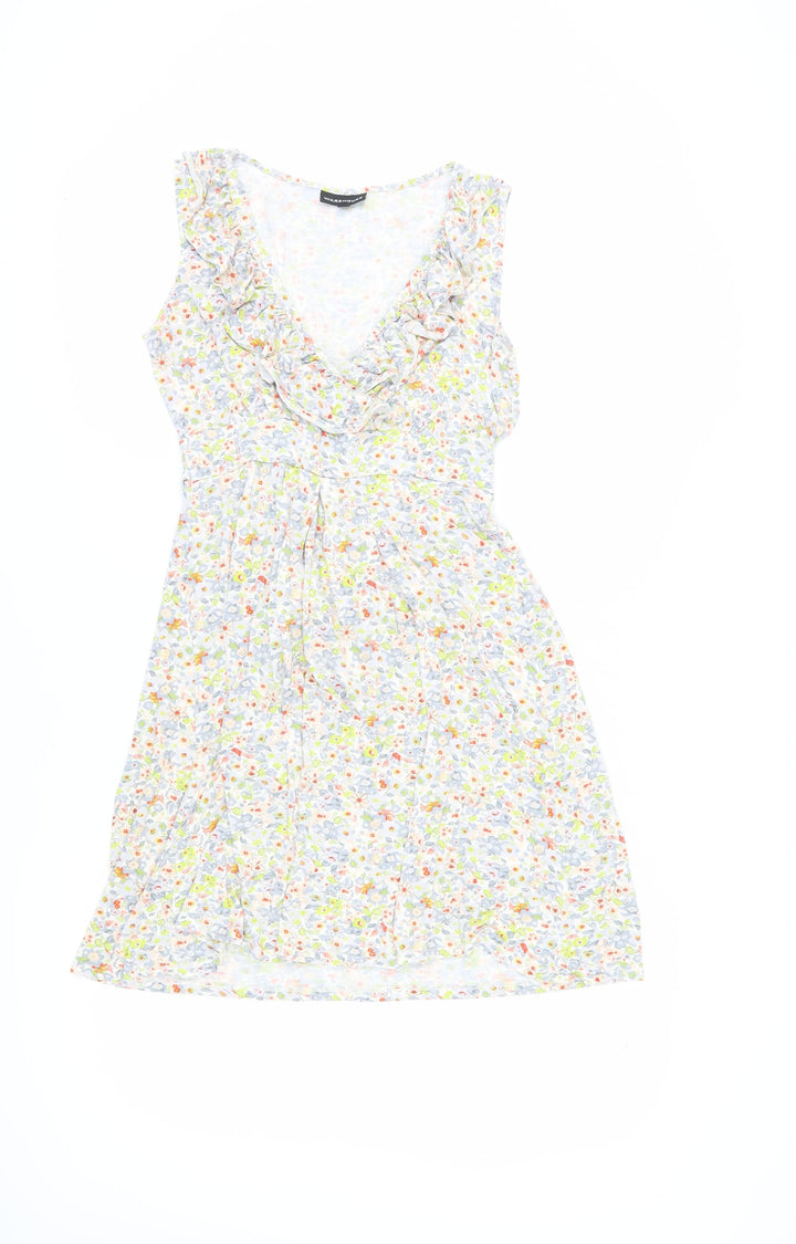 Warehouse Women's Multicoloured Floral Wrap Dress Size 12