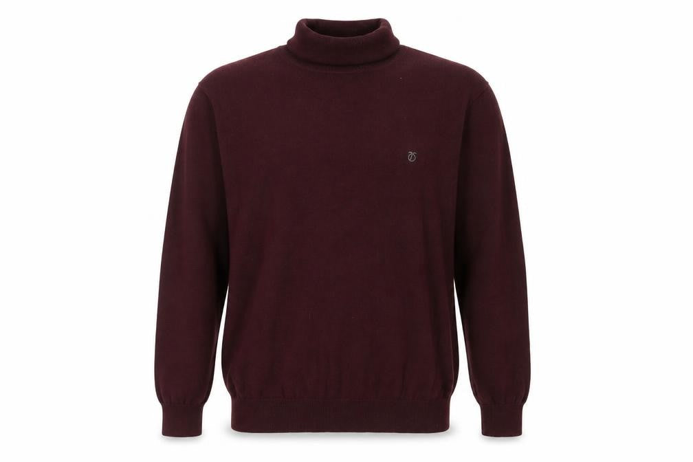 Front view of Peter Werth Men's Red Roll Neck Jumper M
