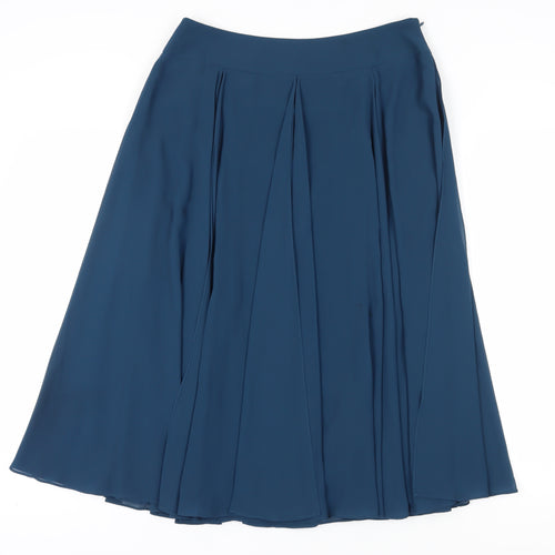 Jacques Vert Women's Blue Midi Pleated Skirt M