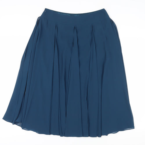 Jacques Vert Women's Blue Midi Pleated Skirt M