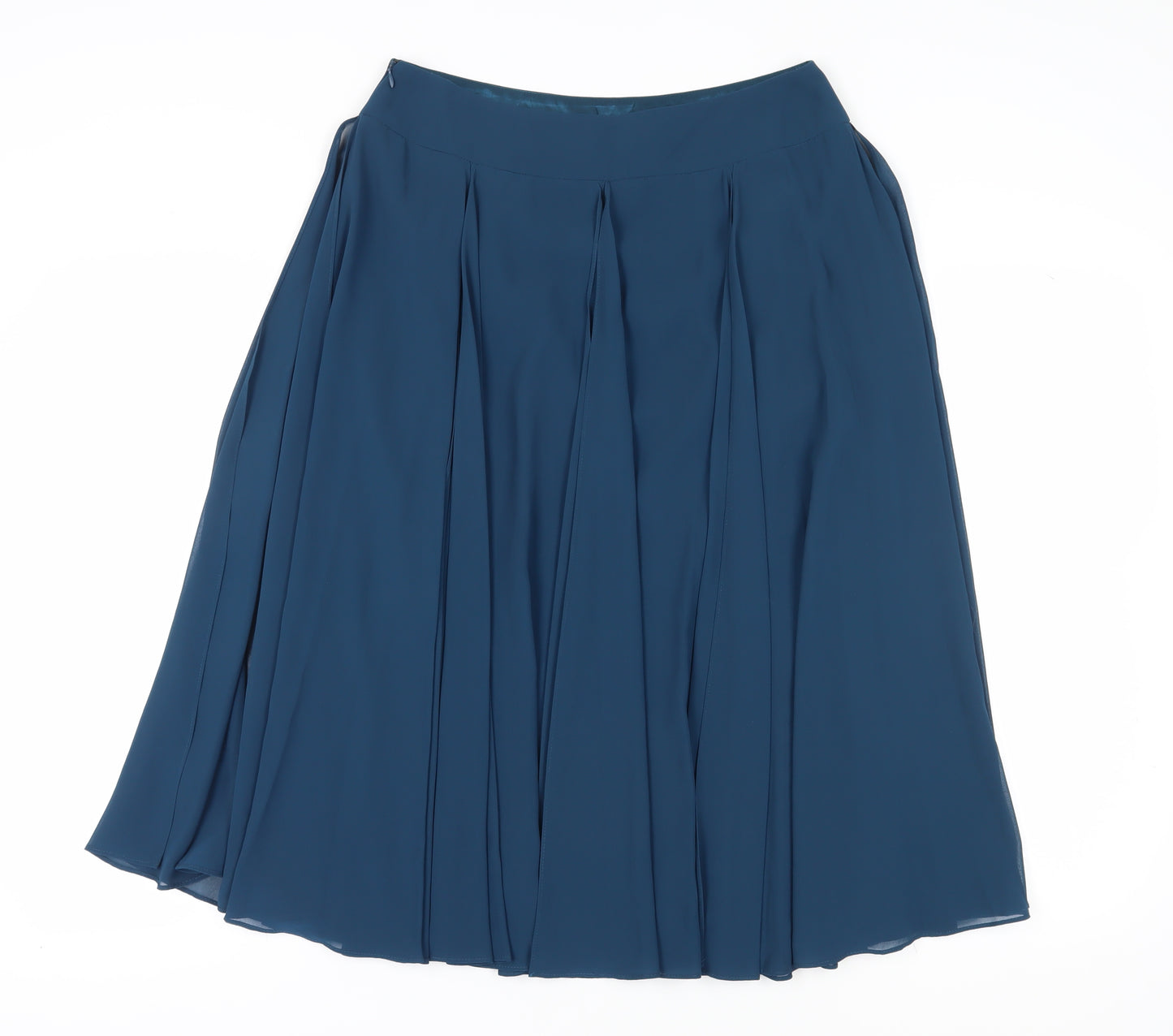 Jacques Vert Women's Blue Midi Pleated Skirt M