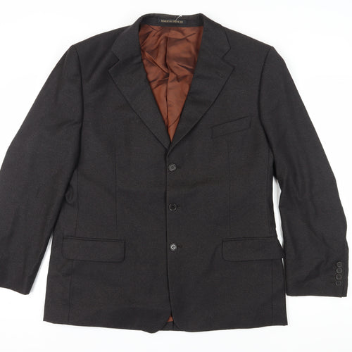 Marks & Spencer Men's Brown Wool Blazer 44 Long