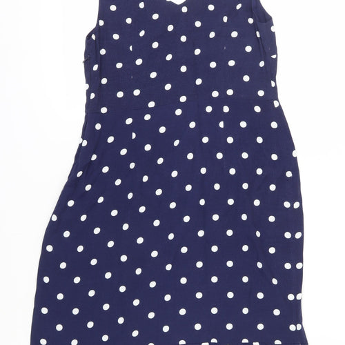 Bravissimo Women's Blue Polka Dot Wrap Dress Size 10