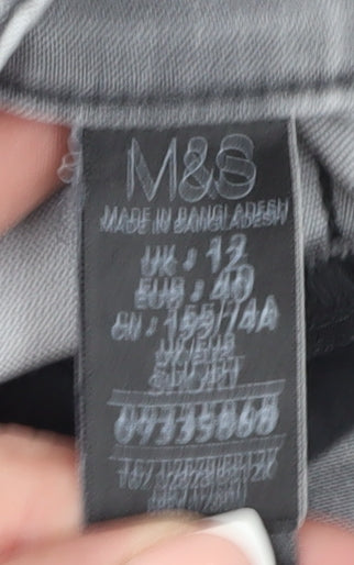 Marks and Spencer Women's Grey Straight Jeans Size 12
