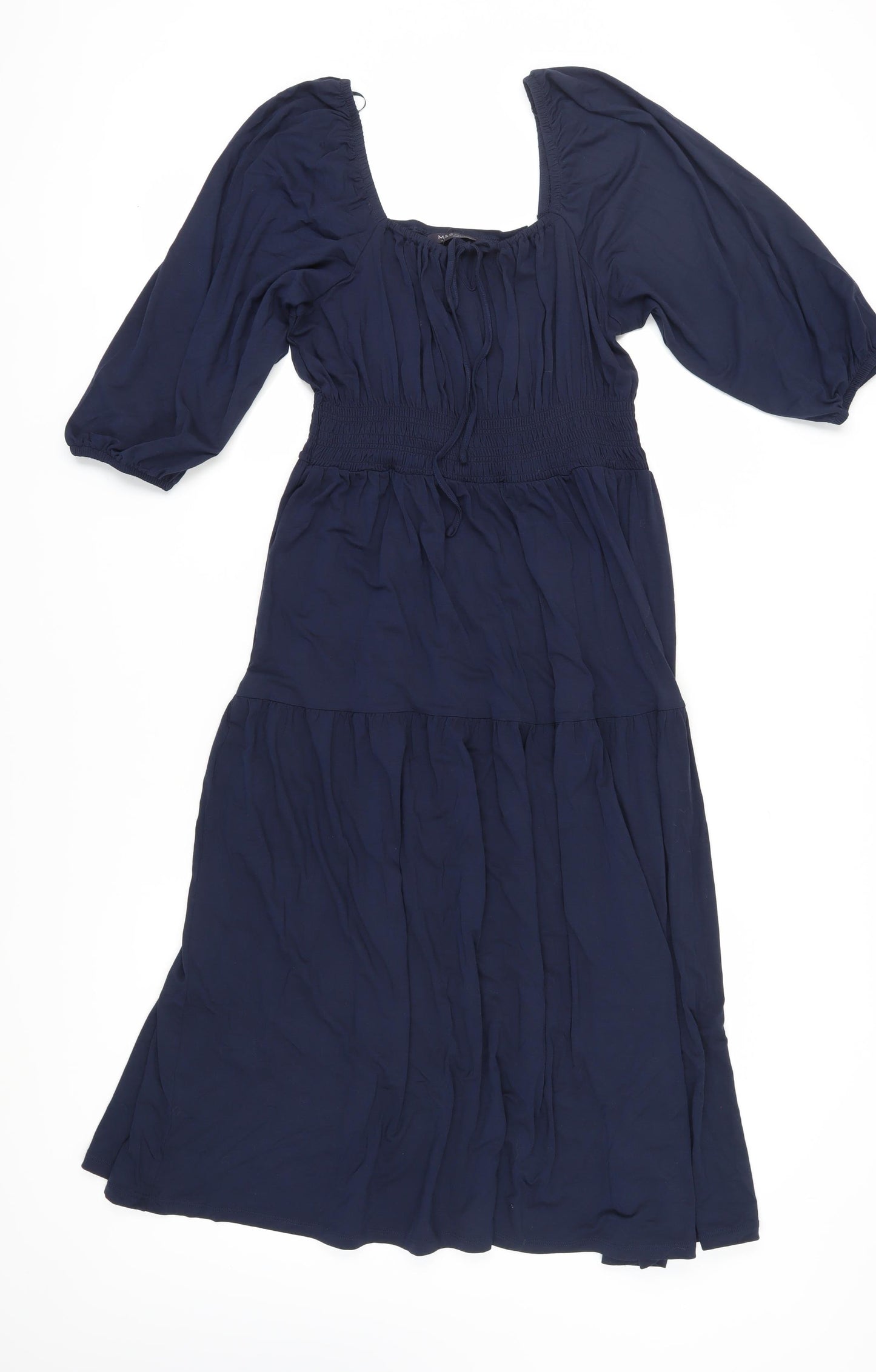 Marks and Spencer Women's Blue Midi A-Line Dress Size 12