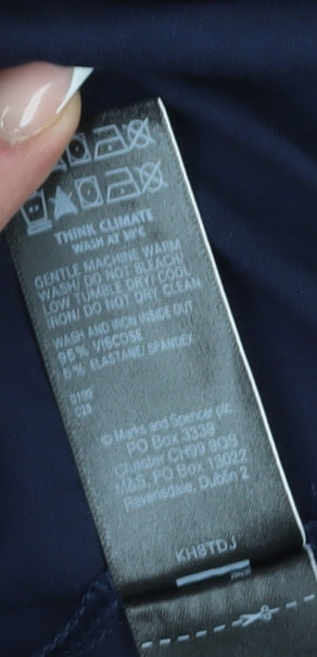 Marks and Spencer Women's Blue Midi A-Line Dress Size 12