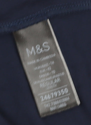 Marks and Spencer Women's Blue Midi A-Line Dress Size 12