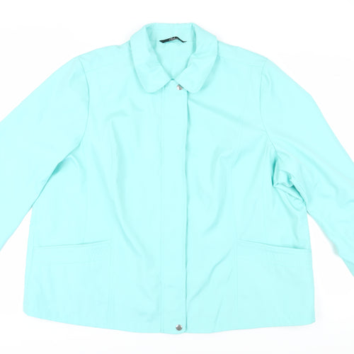 Bm Collection Women's Blue XL Zip Jacket