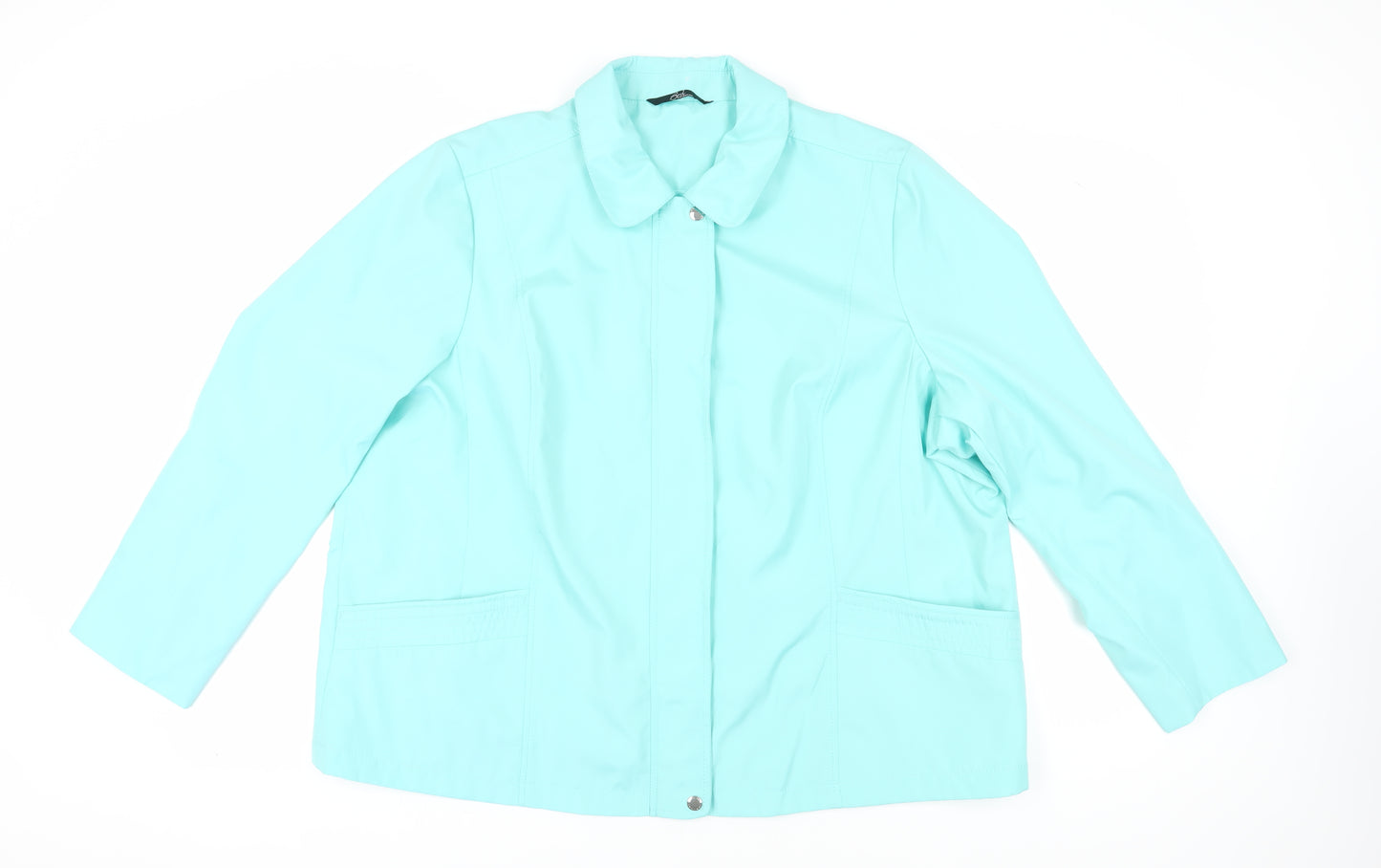 Bm Collection Women's Blue XL Zip Jacket