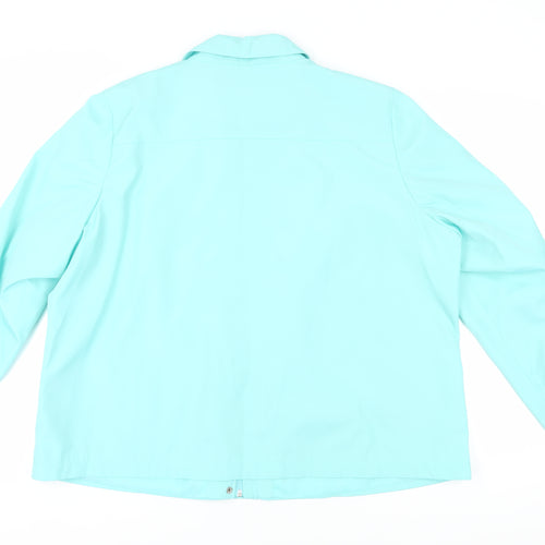 Bm Collection Women's Blue XL Zip Jacket