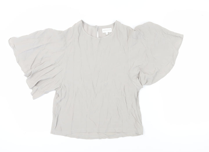 Apricot Women's Beige Viscose Tunic Blouse UK 8
