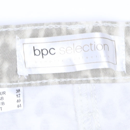 bpc Selection Women's Beige Animal Print Cropped Jeans Size 12